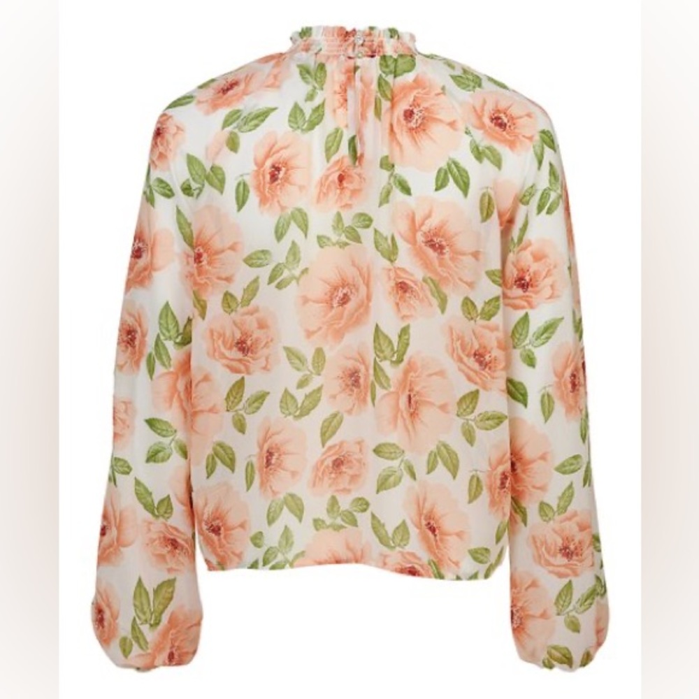 Peach & Cream Floral Blouse - Picture 2 of 2